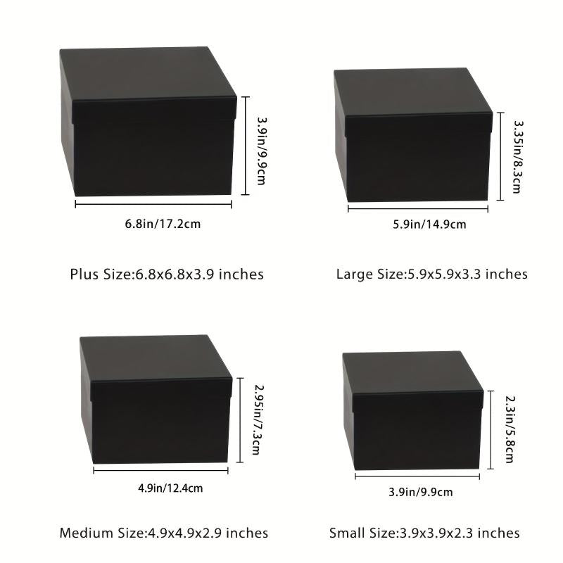 4pcs Nesting Gift Boxes With Lids - Ideal for Birthday, Holiday, Wedding