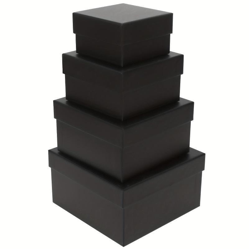 4pcs Nesting Gift Boxes With Lids - Ideal for Birthday, Holiday, Wedding
