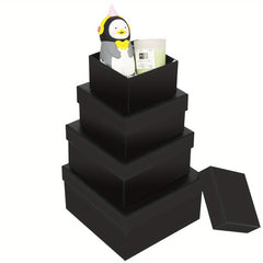 4pcs Nesting Gift Boxes With Lids - Ideal for Birthday, Holiday, Wedding