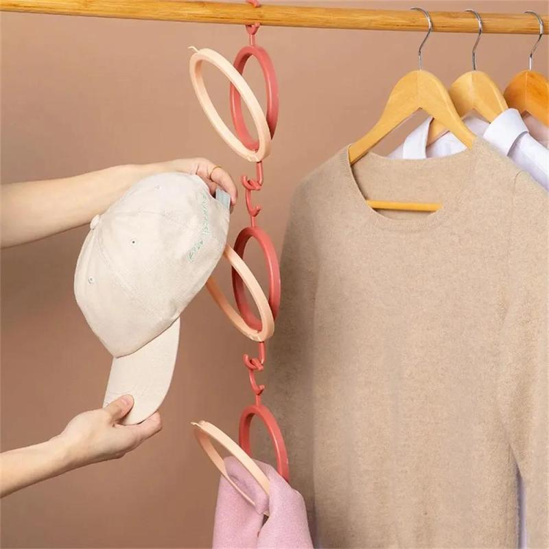 4pcs Stackable Hat Storage Hook Racks Organizer
