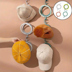 4pcs Stackable Hat Storage Hook Racks Organizer
