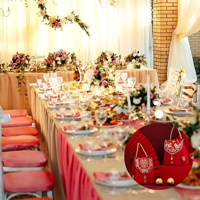 2pcs Chinese candy box Wedding candy bag Creative hand holding candy box