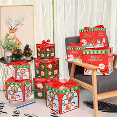 3pcs Set Checkered Red Green Christmas Paper Decor