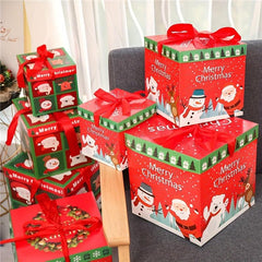 3pcs Set Checkered Red Green Christmas Paper Decor