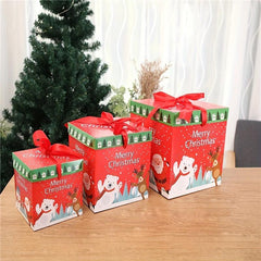 3pcs Set Checkered Red Green Christmas Paper Decor