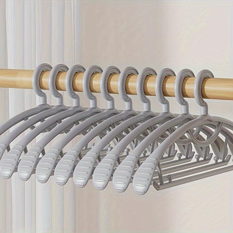 10pcs Anti-slip Clothes Hangers Storage Rack For Clothes Stores