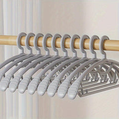 10pcs Anti-slip Clothes Hangers Storage Rack For Clothes Stores