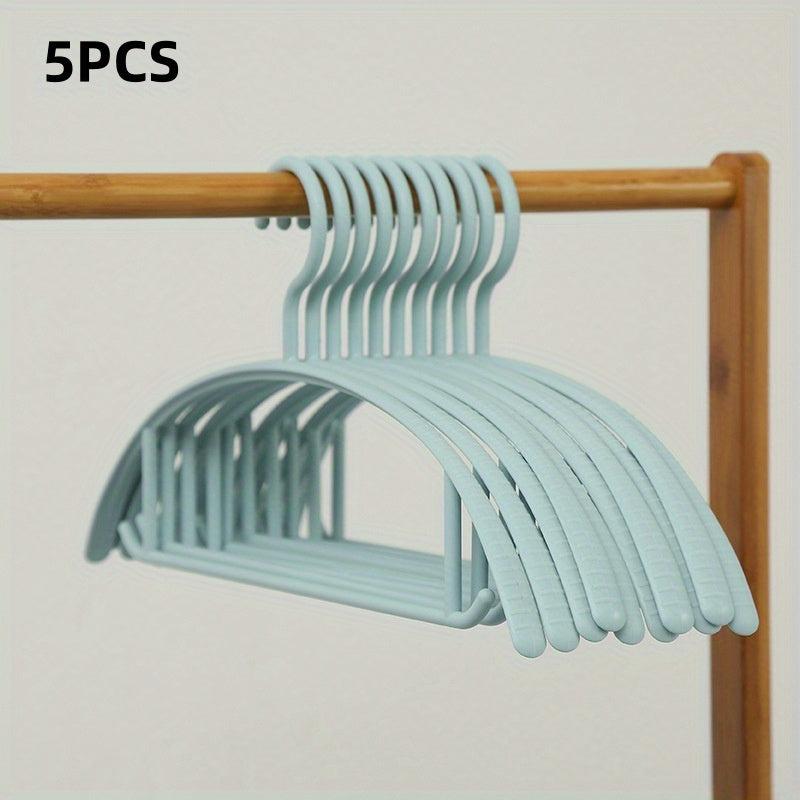 5pcs Non slip Clothes Rack Drying Rack Hanging Plastic Clothes Rack