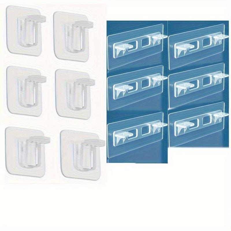 10pcs No Punch Bonded Laminate Holder No Hole Closet Divider
