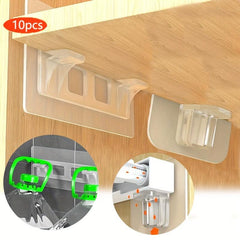 10pcs No Punch Bonded Laminate Holder No Hole Closet Divider