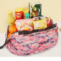 Foldable Waterproof Shopping Bags with Handles - Large Capacity Travel Duffel