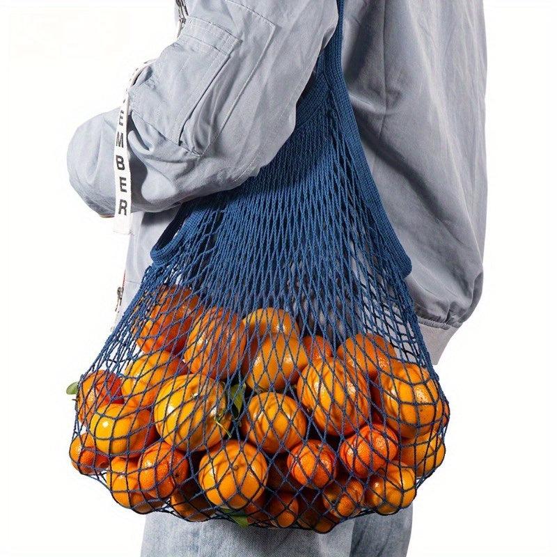 1pc Cotton Mesh Bag Portable All Cotton Bag Supermarket Vegetable And Fruit Bag