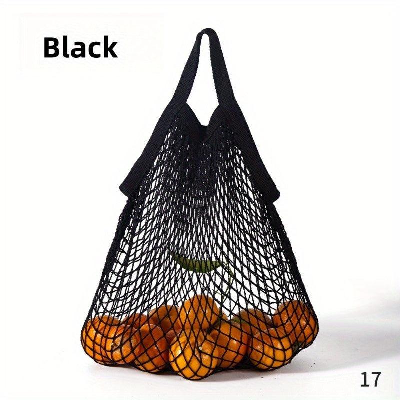 1pc Cotton Mesh Bag Portable All Cotton Bag Supermarket Vegetable And Fruit Bag