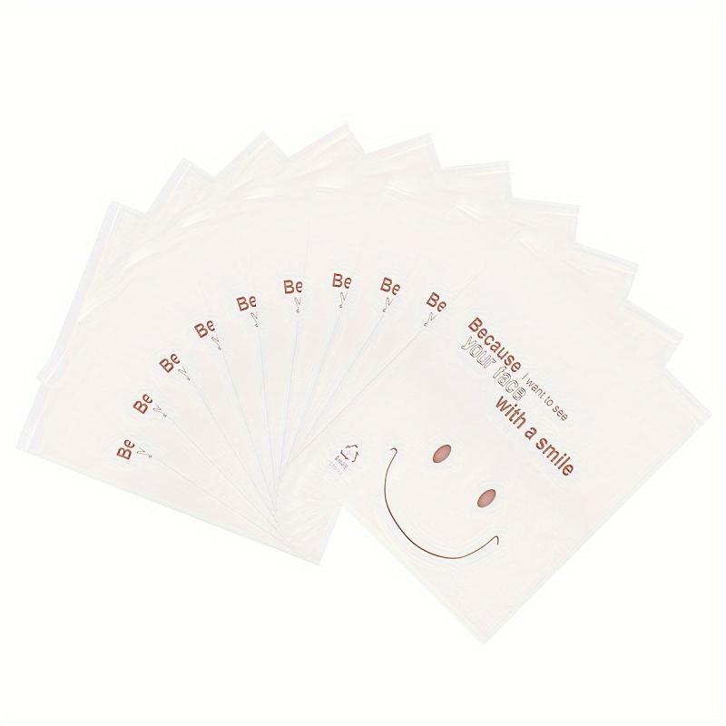 500pcs Happy Face Bags Self Adhesive Packing Bags