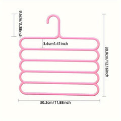 5pcs 5 Layer Racks Scarf Hanger Trouser Rack Household Hanging Rack