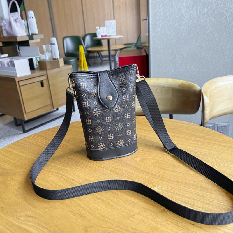 Women's Floral Buckle French Fries Bag Vertical Mobile Phone Bag