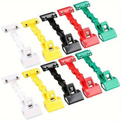 10pcs Shelf Label Fixing Clips, 360 Degree Rotating Shelf Clips in 5 Colors