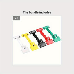 10pcs Shelf Label Fixing Clips, 360 Degree Rotating Shelf Clips in 5 Colors