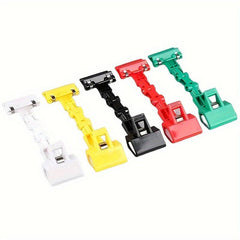 10pcs Shelf Label Fixing Clips, 360 Degree Rotating Shelf Clips in 5 Colors