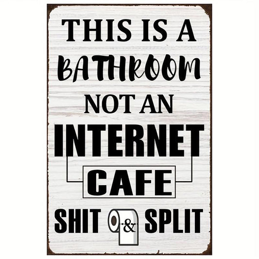 Funny Sarcastic Bathroom Decor Sign Vintage Home Wall Decor