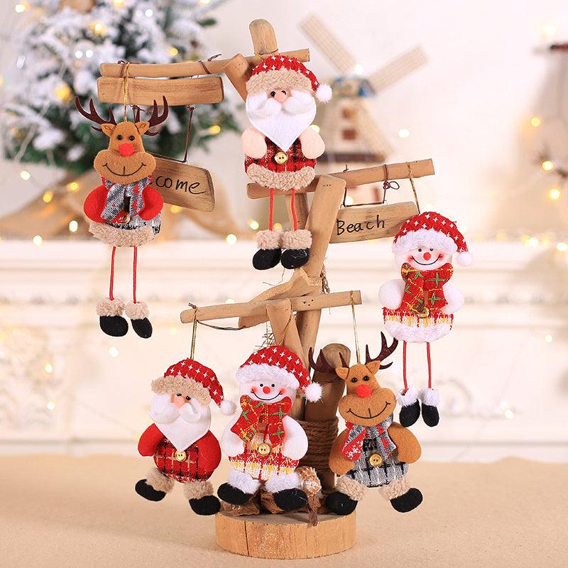 DIY Happy Year Christmas Ornaments Xmas Gift Santa Claus Snowman Tree Pendant