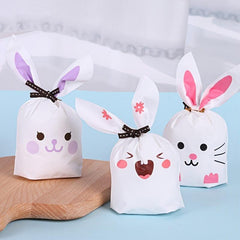 50pcs Rabbit Ear Gift Bags for Weddings Candy Storage