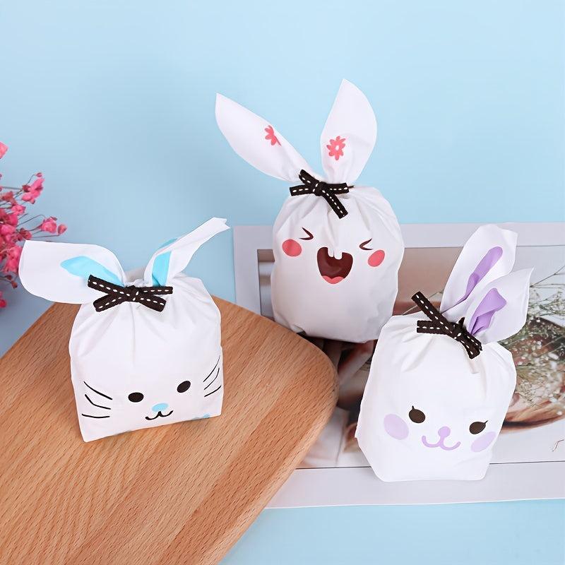 50pcs Rabbit Ear Gift Bags for Weddings Candy Storage
