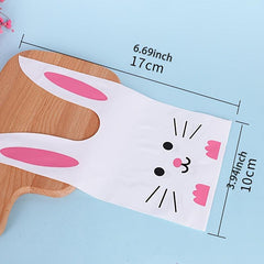 50pcs Rabbit Ear Gift Bags for Weddings Candy Storage