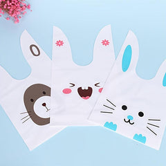 50pcs Rabbit Ear Gift Bags for Weddings Candy Storage