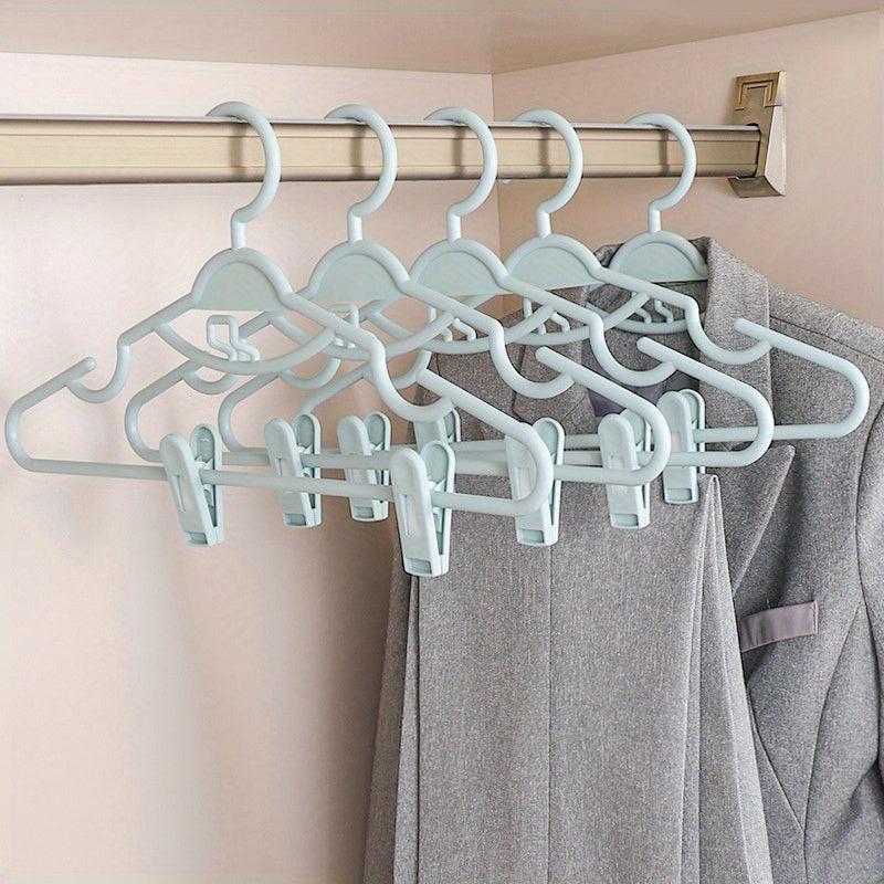 5pcs Clothes Hanger Clip Pants Holder Anti Slip T Shirt Jeans Rack
