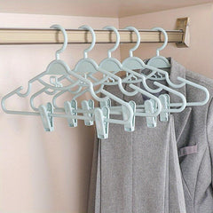 5pcs Clothes Hanger Clip Pants Holder Anti Slip T Shirt Jeans Rack