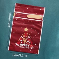 15Pcs Christmas Gift Cartoon Bag Candy Biscuit Bag Decoration