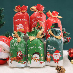 15Pcs Christmas Gift Cartoon Bag Candy Biscuit Bag Decoration
