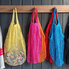 Mesh Woven Net Shoulder Bag Grocery Bag