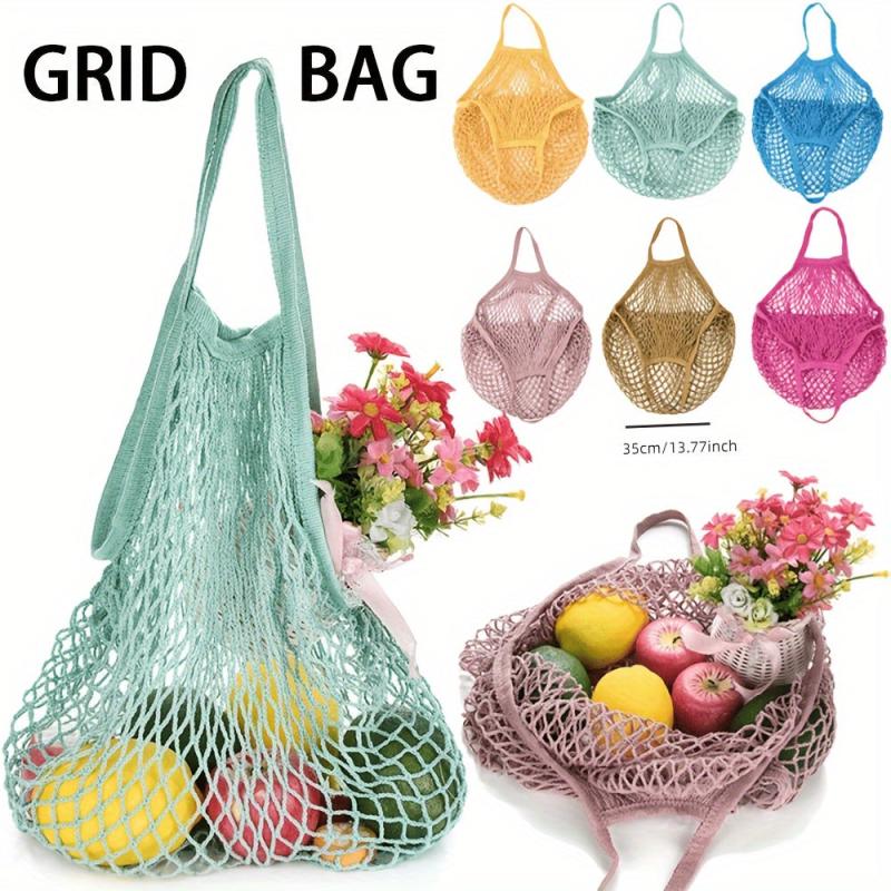 Mesh Woven Net Shoulder Bag Grocery Bag