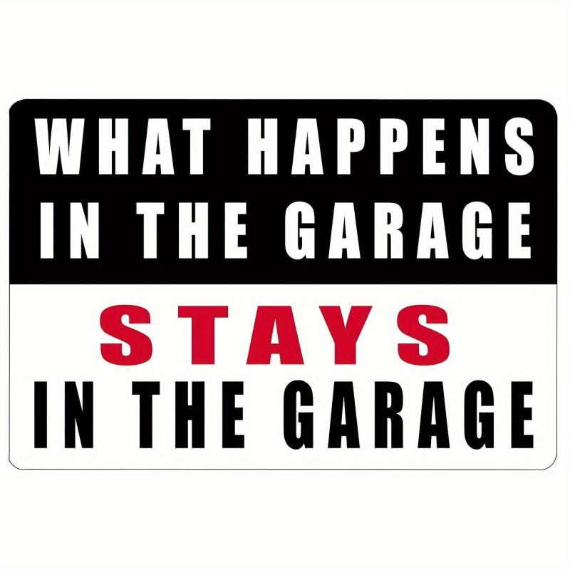 Funny Mechanic Metal Tin Sign Wall Decor What Happens In The Garage