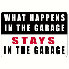 Funny Mechanic Metal Tin Sign Wall Decor What Happens In The Garage
