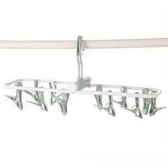 12-Clip Folding Clothes Rack Hanger