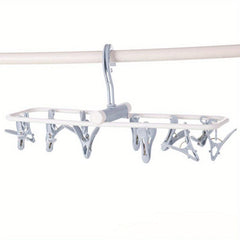 12-Clip Folding Clothes Rack Hanger