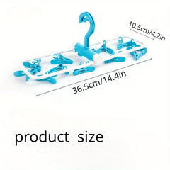 12-Clip Folding Clothes Rack Hanger