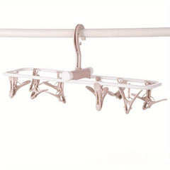 12-Clip Folding Clothes Rack Hanger