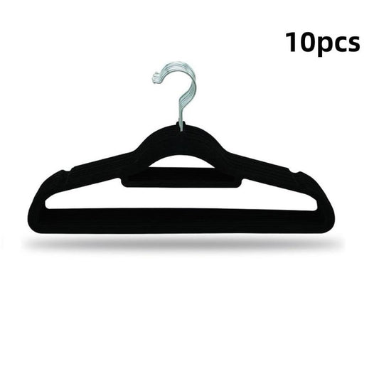10pcs Slim Felt Hangers W Tie Bar Non Slip Swivel Hook