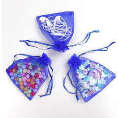 20Pcs Wine Organza Gift Bags Small Mesh Drawstring Christmas Gift