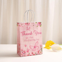 6pcs Butterfly & Bird Paper Bags Brown Gift Tote with Candy Bags Party Supplies
