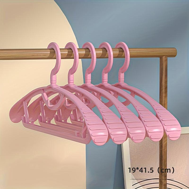 4pcs Non Marking Clothes Rack Household Plastic Organizer Rack