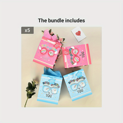 4pcs Happy Birthday Gift Bags with Tissue Papers and Tag - Medium