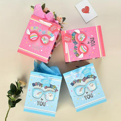 4pcs Happy Birthday Gift Bags with Tissue Papers and Tag - Medium