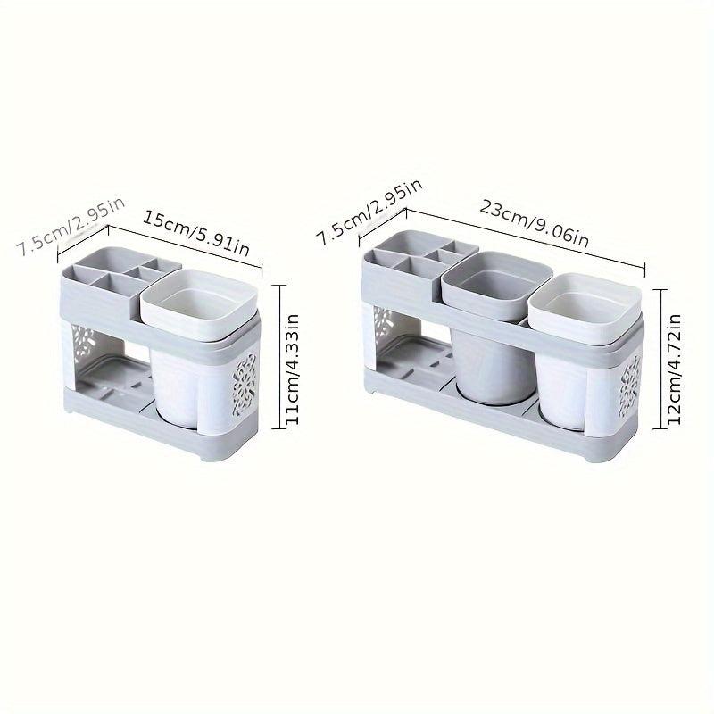 Hollow Toothbrush and Toothpaste Holder Set for Bathroom Storage
