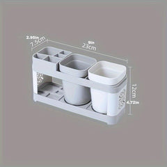 Hollow Toothbrush and Toothpaste Holder Set for Bathroom Storage
