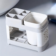 Hollow Toothbrush and Toothpaste Holder Set for Bathroom Storage